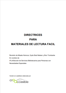 directrices para materiales de lectura fácil